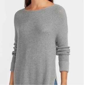 NWOT express grey thermal stitch sweater